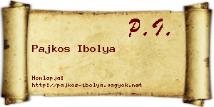 Pajkos Ibolya névjegykártya